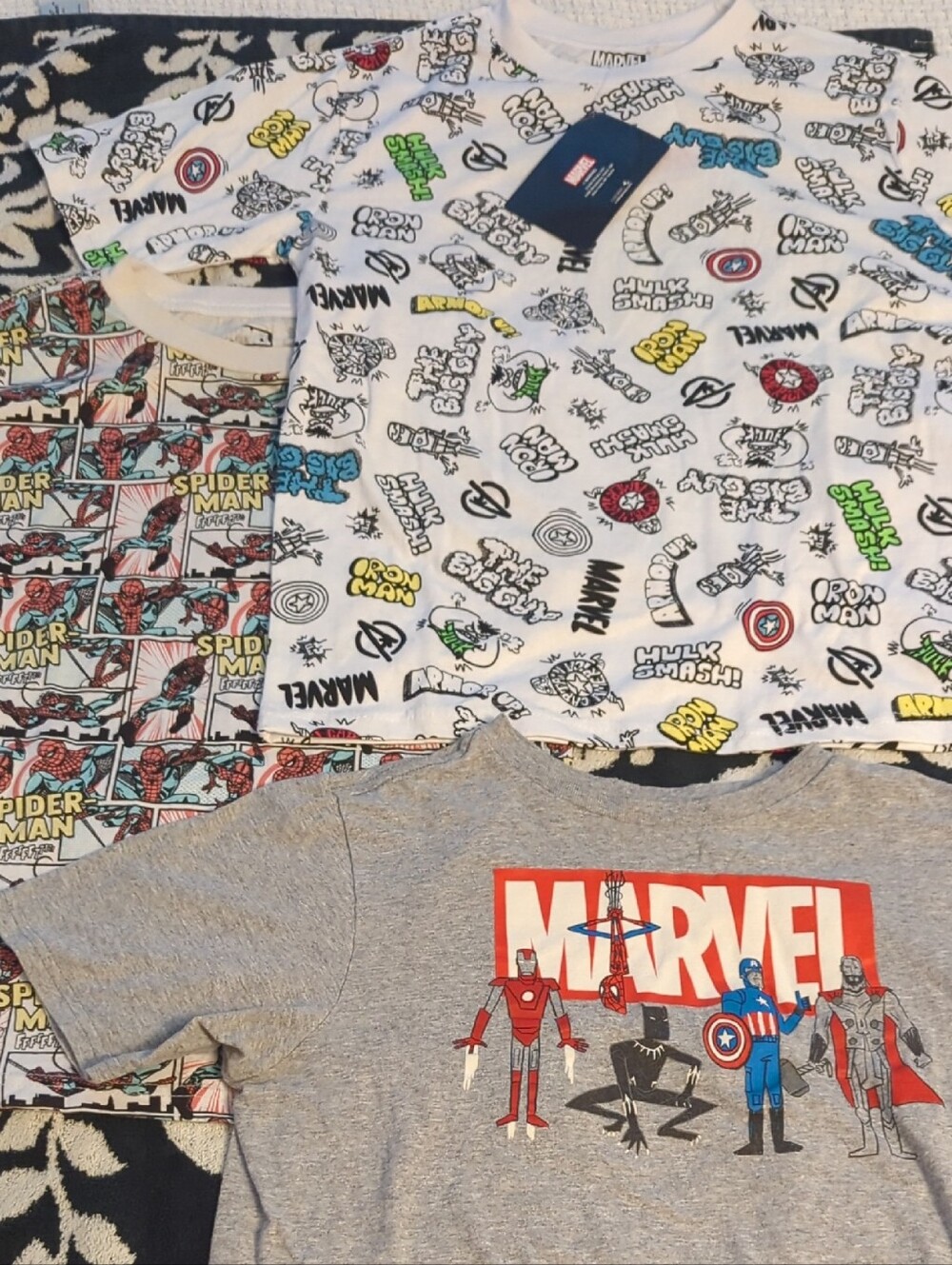 Marvel Kids T-Shirt Lot Of 3 - White, Gray, Red Marvel Brand